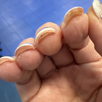 Gloss Nails Studio - These were mine. Looked like too much glue or gel or it wasn't pressed on my nails correctly. - Nail Salons Near Me - Santa Clarita, California