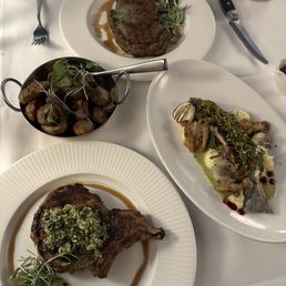 Delmonico Rib-Eye* Branzino Meuniere* Berkshire Pork Chop* Marble Potatoes Delmonico Rib-Eye* Branzino Meuniere* Berkshire Pork Chop* Marble Potatoes