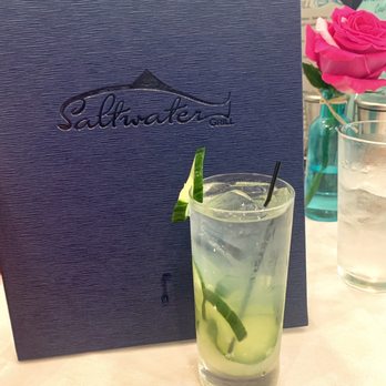 Saltwater Grill - Cucumber Collins with Gin - Seafood Near Me - New Bern, North Carolina Saltwater Grill - Cucumber Collins with Gin - Seafood Near Me - New Bern, North Carolina
