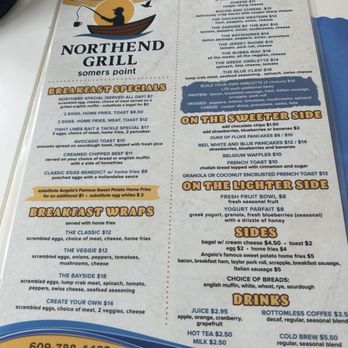 Northend Grill - Breakfast menu - Breakfast & Brunch Near Me - Somers Point, New Jersey