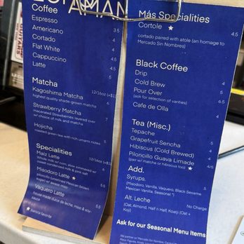 Hecho Amano Coffee - Menu - Coffee & Tea Near Me - Pflugerville, Texas
