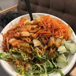 Custom bowl with gochujang sauce