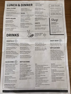 Menu photo 2 Wilfred's Edmonton, AB