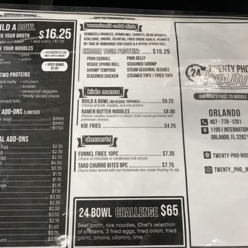 Twenty Pho Hour - Build Your Own Bowl : $16.95 - Noodles Near Me - Orlando, Florida Twenty Pho Hour - Build Your Own Bowl : $16.95 - Noodles Near Me - Orlando, Florida