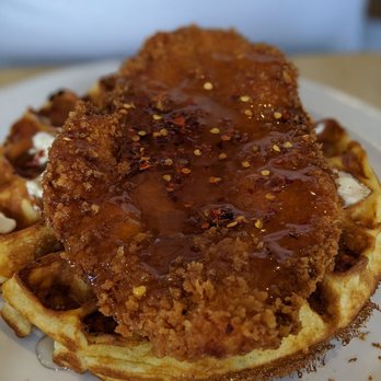 Bake Shack - Syrup covered Chicken and Waffles - Breakfast & Brunch Near Me - Dania Beach, Florida