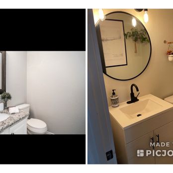 Robinson Home Construction - bathroom before and after remodel - Handyman Near Me