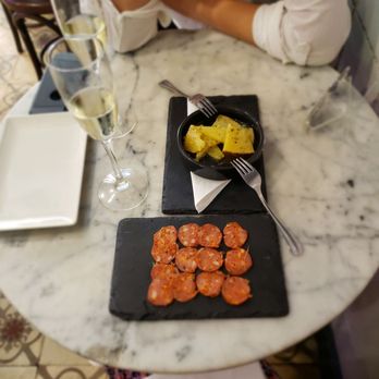 La Pineda - Meat and cheese. Can't recall the name but it was spicy. - Spanish Near Me - Barcelona, B