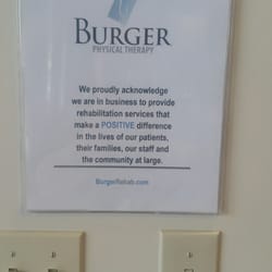 Burger Physical Therapy - Mission Statement