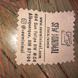 Sew Minimal - Website, address, ethical upcycled business card