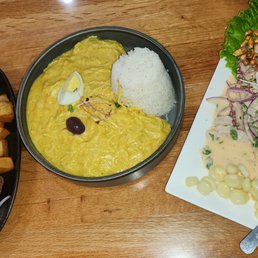 Chicarrones, Aji de Gallina, Mixto Ceviche YUMM! Chicarrones, Aji de Gallina, Mixto Ceviche YUMM!