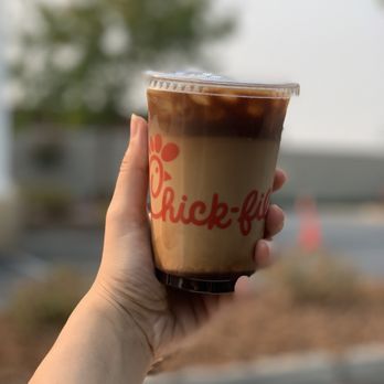Chick-fil-A - Small Mocha Cream Cold Brew (~$4). - Fast Food Near Me - Elk Grove, California Chick-fil-A - Small Mocha Cream Cold Brew (~$4). - Fast Food Near Me - Elk Grove, California
