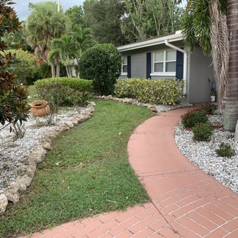 Abel Landscaping - Repurposed the rock that was in backyard - Landscaping Near Me - Bradenton, Florida