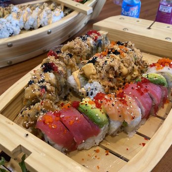 On A Roll Sushi - Rainbow Roll Volcano Roll Man Roll - Sushi Bars Near Me - Tampa, Florida On A Roll Sushi - Rainbow Roll Volcano Roll Man Roll - Sushi Bars Near Me - Tampa, Florida