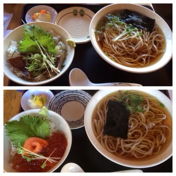 Ichimi Ann - Marinated tuna with udon soup combo & salmon / salmon roe with udon soup combo - Japanese Near Me - Torrance, California
