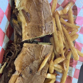 Caribbean smokehouse - Cuban sandwich with fries - Caribbean Near Me - Mountain Top, Pennsylvania Caribbean smokehouse - Cuban sandwich with fries - Caribbean Near Me - Mountain Top, Pennsylvania