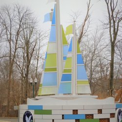 Geist Roundabouts - Mulitple Sail Roundabout by REA (2016) located at 10110 Brooks School Road (at Fall Creek)