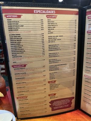 Menu photo 4 Vallarta's Mexican Resturant Lutz, FL