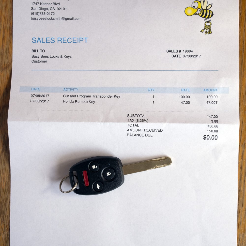 Busy Bees Locks & Keys Locksmith - Newly programmed spare key. - Keys & Locksmiths Near Me - Chula Vista, California