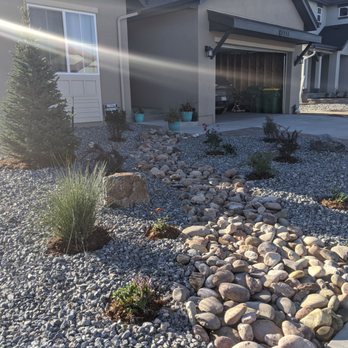 Naturescapes Custom Landscaping - a gravel bed in front of a house - Masonry/Concrete Near Me - Colorado Springs, Colorado