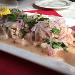 Very delicious ceviche, reminiscent of ceviche I had in Peru