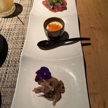 Sushi Roku - Ají, Chawan Mushi & Blue Fin Tuna Sashimi - Sushi Bars Near Me - Pasadena, California Sushi Roku - Ají, Chawan Mushi & Blue Fin Tuna Sashimi - Sushi Bars Near Me - Pasadena, California