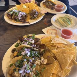 Mixed taco plate and side of avocado Mixed taco plate and side of avocado