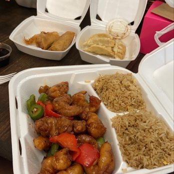 Red Pepper - Chicken Egg Rolls Chicken Dumplings Red Pepper Shrimp with Fried Rice - Thai Near Me - Lawton, Oklahoma Red Pepper - Chicken Egg Rolls Chicken Dumplings Red Pepper Shrimp with Fried Rice - Thai Near Me - Lawton, Oklahoma