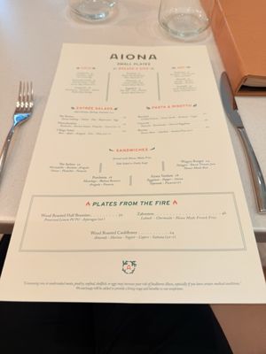 Menu photo 1 Aiona Sacramento, CA Menu photo 1 Aiona Sacramento, CA