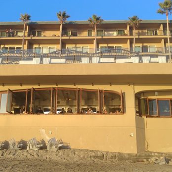 Splashes Restaurant - Splashes restaurant and Surf and Sand Hotel seen from the beach - New American Near Me - Laguna Beach, California