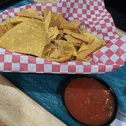 Chips & salsa served upon sitting.