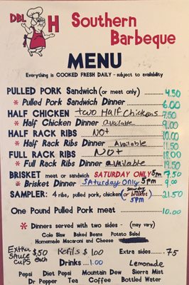 Menu photo 2 Double H Southern BBQ Bryan, OH