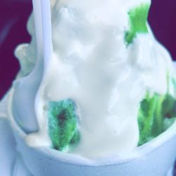 Tropical Icy - Blue coconut and banana going in