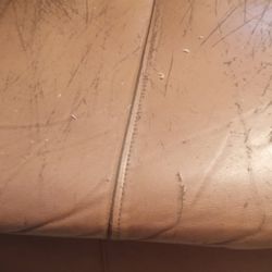 Sewing Outlet - I need an oversized leather chair reupholstered that my American bulldog destroyed with his nails, can you help me to restore my chair