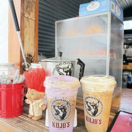 Ube Tres Leches and Vanilla iced latte with cold foam! Ube Tres Leches and Vanilla iced latte with cold foam!