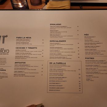 Toro Toro Fort Worth - Menu - Latin American Near Me - Fort Worth, Texas Toro Toro Fort Worth - Menu - Latin American Near Me - Fort Worth, Texas