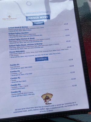 Menu photo 6 Amigos Mexican Restaurant Onekama, MI