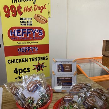 Heffy's Hot Dogs and More - Monday delicious lunch special! Sugarie Bakerie cookies! - Burgers Near Me - Mount Prospect, Illinois Heffy's Hot Dogs and More - Monday delicious lunch special! Sugarie Bakerie cookies! - Burgers Near Me - Mount Prospect, Illinois