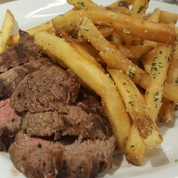 Johnny's Restaurant & Patio Bar - Steak frites with truffled fries - could be better - Seafood Near Me - Middletown, Rhode Island