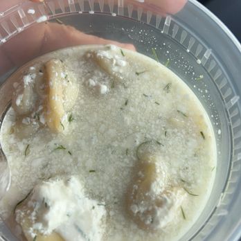 Taste of Siberia - Pelmeni- -beef dumplings, hand rolled and hand rolled folded, served with sour cream and dill - Food Trucks Near Me - Big Timber, Montana