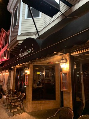 Photo of Andino's - Providence, RI, US. the outside of a restaurant at night