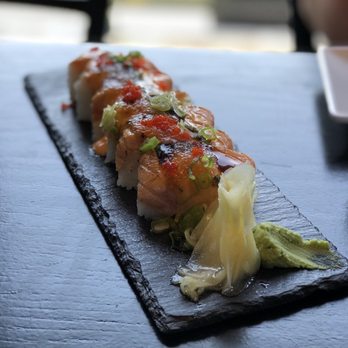 MiKi Sushi - Salmon Pressed Sushi ($11 + tax) - Sushi Bars Near Me - Markham, Ontario MiKi Sushi - Salmon Pressed Sushi ($11 + tax) - Sushi Bars Near Me - Markham, Ontario