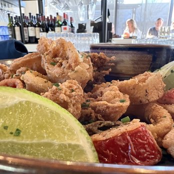 Spurrier's Gridiron Grille - Calamari Fresno peppers shishito peppers fresh never frozen. Yes please. They were great - American Near Me - Gainesville, Florida Spurrier's Gridiron Grille - Calamari Fresno peppers shishito peppers fresh never frozen. Yes please. They were great - American Near Me - Gainesville, Florida