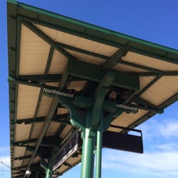 Train platform awning