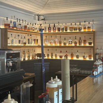 3 Sons Bar B Q - Bar area; bourbon selection - Barbeque Near Me - Santa Rosa Beach, Florida
