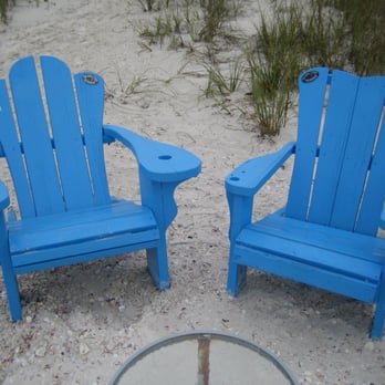 Island Time Design - After photo of the repaired chairs, back home on the beach now. - Home Decor Near Me - St. Pete Beach, Florida