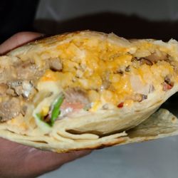 Lety’s Tacos - Inside the burrito with Pico de Gallo inside