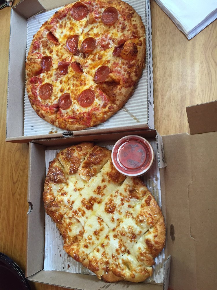 Medium pepperoni pizza and cheese bread all of this for 16! Yelp