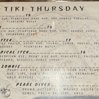 Project PUB - Tiki Thursday Drink Menu - Beer Bar Near Me - Somerville, New Jersey