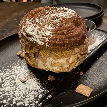 Trax Burgers And Bar - Churro Ice Cream Sandwich - American Near Me - Minneapolis, Minnesota Trax Burgers And Bar - Churro Ice Cream Sandwich - American Near Me - Minneapolis, Minnesota