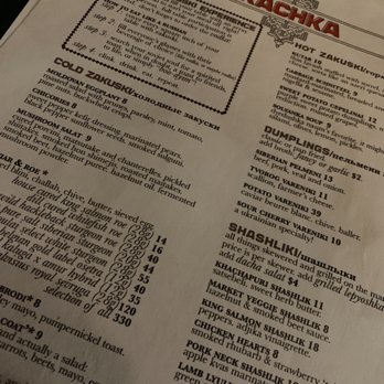 Kachka - Menu - Russian Near Me - Portland, Oregon Kachka - Menu - Russian Near Me - Portland, Oregon